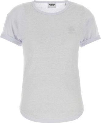 Isabel Marant White Round Neck Logo T-Shirt