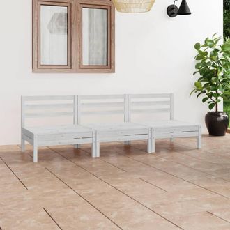 vidaXL Furniture Limited - Juego De Muebles De Jard&iacute;n 3 Piezas Madera