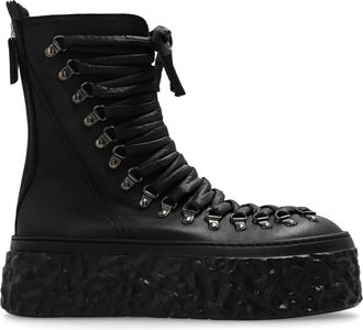 AGL lace-up leather boots - women - Leather - 36 - Black