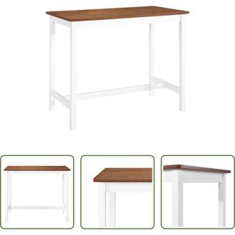 vidaXL Tavolino da bar - Tavolino da Bar in Legno Massello 108x60x91 cm