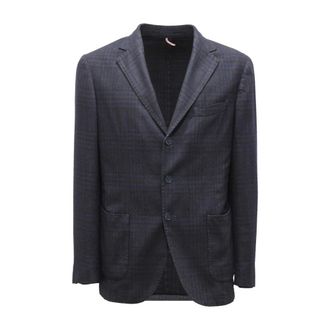 Santaniello Wool Blend Jacket Drop 7 - Heren - Blazers - Blauw - XL - Wol - Jassen
