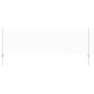 Berkfield Home Euro Fence with 5 U Posts Silver 0, 8x10 m Steel