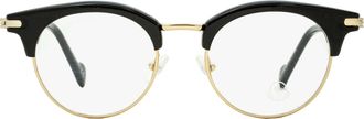 Moncler ML5020 Oval Metal-Acetate Eyeglasses - Black