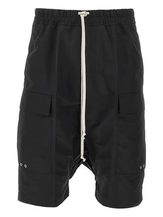 Rick Owens drawstring cargo-pocket shorts - Black