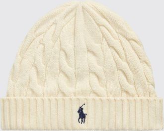 Polo Ralph Lauren Wool and Cashmere Blend Beanie with Contrast Pony Logo