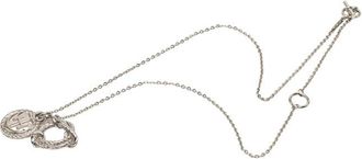 Herm&egrave;s Pre-owned Hermes Palladium Plated Cordage Rope Pendant Necklace Ladies VD62M9UFVLUZV3XN