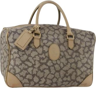 Saint Laurent Pre-owned Vintage Boston Tas - Dames - Vintage Weekendtas - Beige - ONE Size - Leer - Vintage