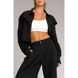 Heroine Sport Daja Crop Performance Jacket in Black at Nordstrom, Size X-Large