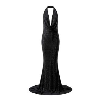 Twentyfourhaitch Mujer, Vestidos, Negro, Talla: L