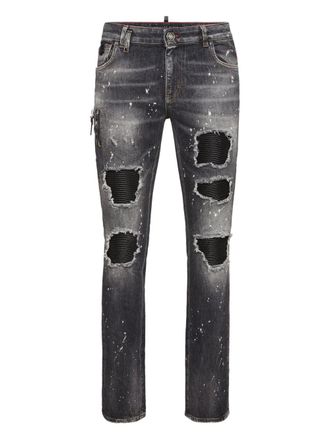 Philipp Plein Gerafelde jeans - Grijs