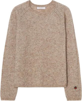 Busnel Viola Sweater - Dames - Ronde hals truien - Beige - S - Wol - Truien & Vesten