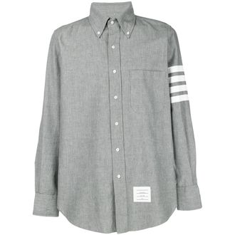 Thom Browne 4-Bar Straight-fit Chambray Shirt