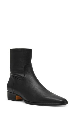 Steve Madden Define Block Heel Bootie in Black Leather at Nordstrom, Size 8.5