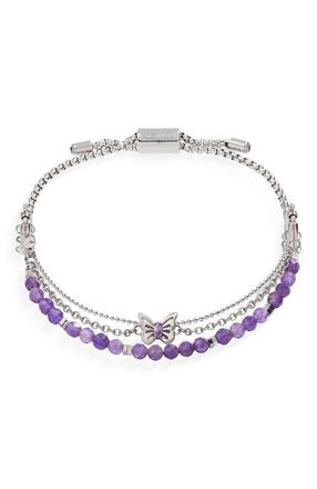 Alex and Ani Butterfly Stranded Bracelet Set in Silver at Nordstrom, Size Small