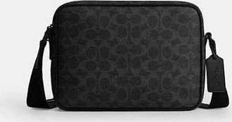 Coach Mens Colton Crossbody Bag 25 in Black | PVC