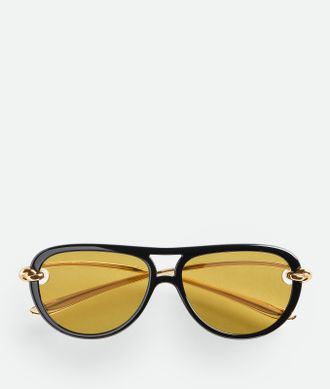 Bottega Veneta Knot Aviator Sunglasses - Bottega Veneta
