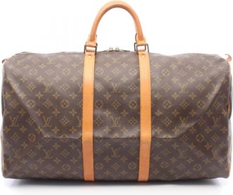 Louis Vuitton Monogram Brown Coated Canvas Leather Boston Bag (Pre-Owned)