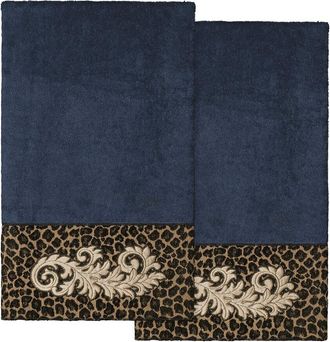 Linum Home Textiles 100% Turkish Cotton April 2Pc Embellished Bath Towel Set