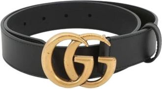Gucci Pre-owned Belts, female, Black, Size: ONE SIZE Pre-owned Vintage Leather Belt