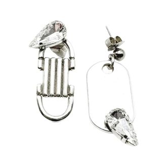 Perrine Taverniti Miollis Oorbellen - Dames - Oorbellen - Grijs - ONE Size - Leer - Accessoires