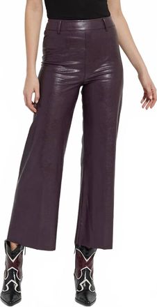 Lyss&eacute; Hi Waist Vegan Leather Wide Leg Pants In Double Espresso