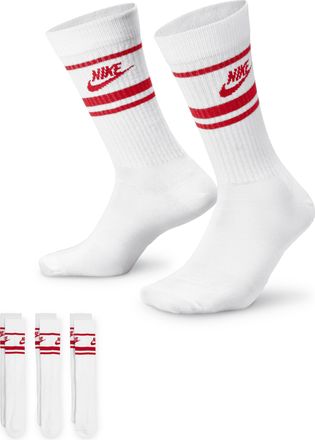 Nike Unisex Nike Sportswear Dri-FIT Everyday Essential Crew Socks (3 Pairs) in White | DX5089-102
