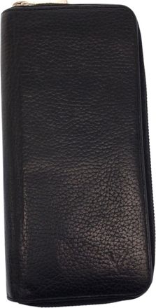 Louis Vuitton Black Leather Long Wallet (Bi-Fold) (Pre-Owned)