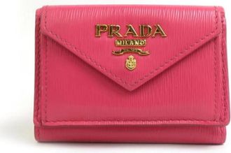 Prada Pre-owned Vintage Portemonnee - Dames - Vintage Accessoires - Roze - ONE Size - Leer - Vintage