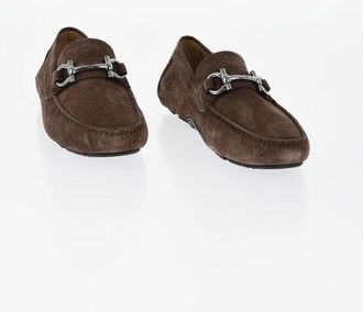 Ferragamo Suede Loafers PARIGI with Front Bit size 40