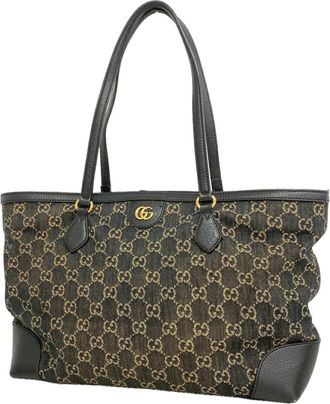 Gucci Navy Denim Tote Bag (Pre-Owned)