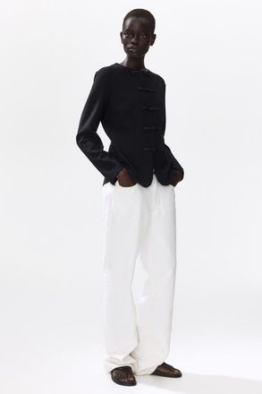 H&M Knot-button Jacket in Black at Nordstrom, Size X-Small
