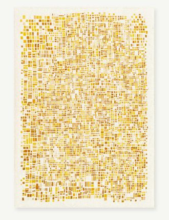 Novatrend Alfombra moderna tejida plana Amarillo 140x200 cm