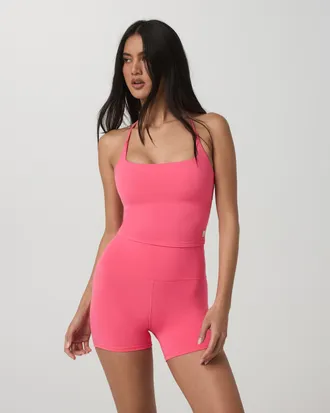 Vuori Clothing AllTheFeels Strappy Back Tank Top | Sunset Pink | XS, Size Extra Small
