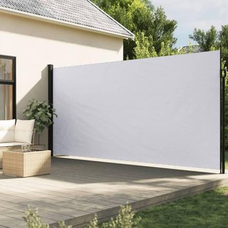 Berkfield Home Retractable Side Awning White 200x500 cm