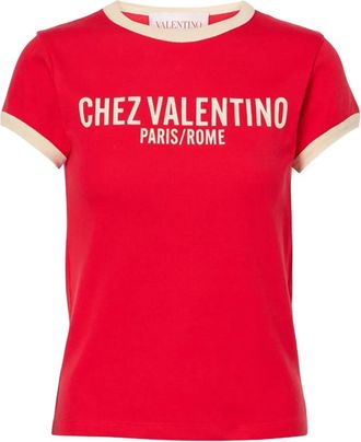 Valentino Garavani T-shirt con stampa Chez Valentino - Rosa