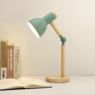 OEM L&aacute;mpara De Lectura Led Cl&aacute;sica De Madera, Estilo Retro, Casquillo E27, L&aacute;mpara De Trabajo Ajustable, L&aacute;mpara De Escritorio, L&aacute;mpara De Mesita De Noche
