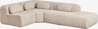 Sklum Sof&aacute; Modular Rinconera De 3 Piezas Con Div&aacute;n Derecho En Chenilla Envasado Al Vac&iacute;o Merida Sklum