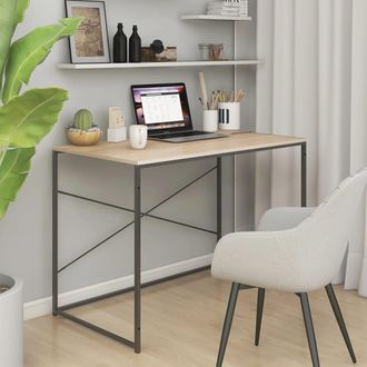 vidaXL Vidaxl - Escritorio De Ordenador Madera De Ingenier&iacute;a Negro Y Roble