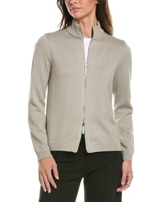 Lafayette 148 New York Fitted Silk-Blend Bomber Jacket