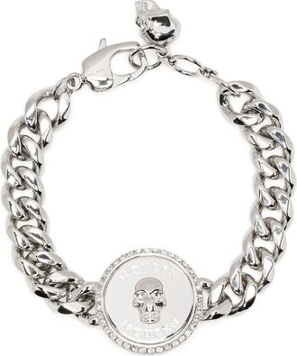 Alexander McQueen Sovereign Skull bracelet - men - Brass - One Size - Silver
