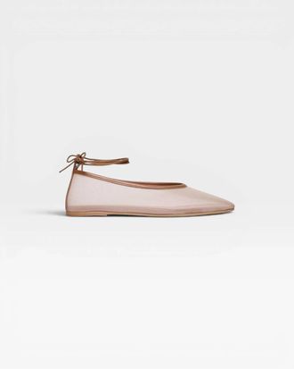 Freda Salvador Womens Daisy Mesh Flat Shoes In Stone