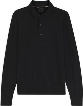 HUGO BOSS H-Lancione Polo - Heren - Ronde hals truien - Zwart - 3XL - Wol - Truien & Vesten