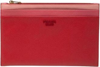 Prada Pre-owned Vintage Clutch - Dames - Vintage Clutch - Rood - ONE Size - Leer - Vintage