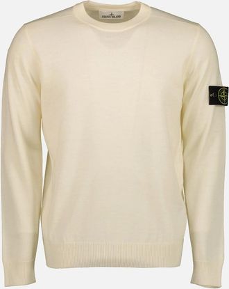Stone Island Mens Light RWS Pure Wool Knitted Sweatshirt - Blue - Size: 42