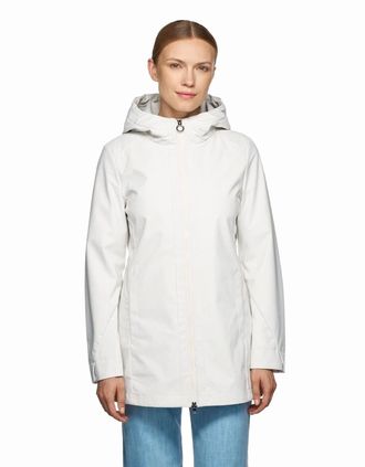 Geox Womens Geox W SPHERICA Womens Grey Parka Coat - Size: 10