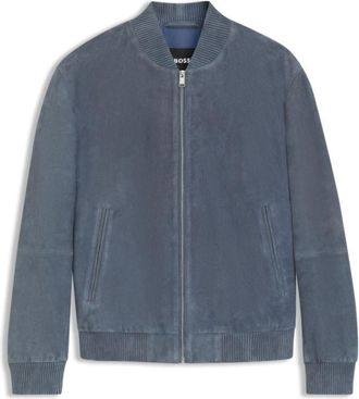 BOSS Regular-fit jacket in suede