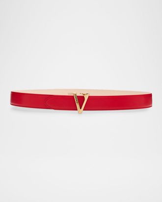 Versace V Leather Belt