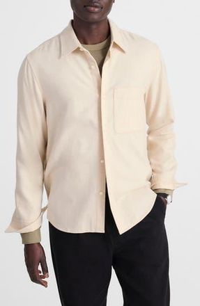 Madewell Lightweight Flannel Button Up Shirt in Heather Oatmeal at Nordstrom Rack, Size Xx-Large