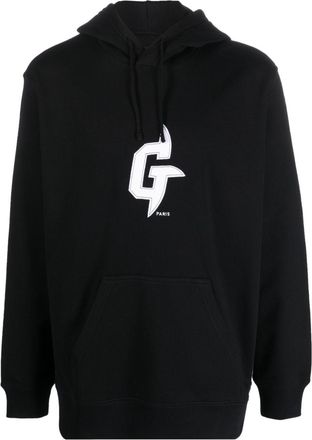 Givenchy logo-patch cotton hoodie - men - Cotton - S - Black