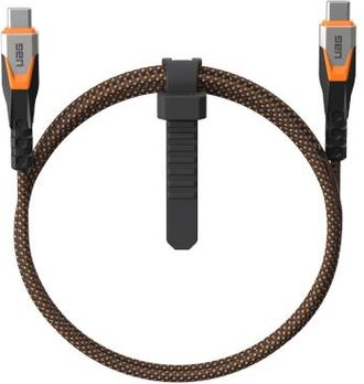 Urban Armor Gear Cable Uag Srge Usb-c - Usb-c, Usb 3.2 Gen2 240w/20gbps, 75 Cm (negro/naranja)